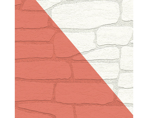 Tapete mit Steinmuster, teilweise abgedeckt