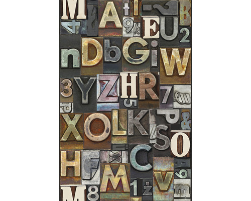 Une collection de vieilles lettres d''imprimerie en métal