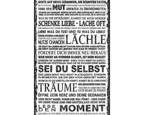 Affiche décorative avec des citations motivantes dans différentes polices