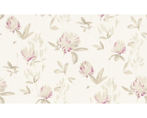 Tapete mit Blumenmuster und Blättern