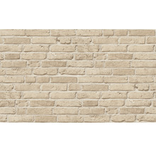 Papier peint aspect pierre avec motif de briques