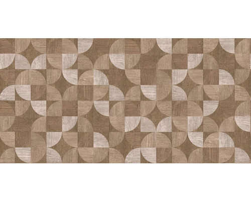 Holzfliesen mit geometrischem Kreismuster