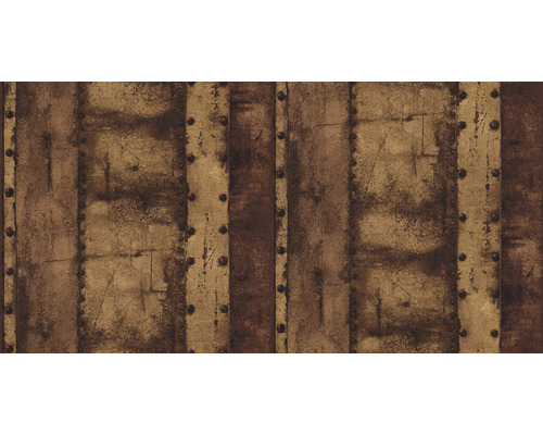 Papier peint avec motif de rivets et de plaques métalliques