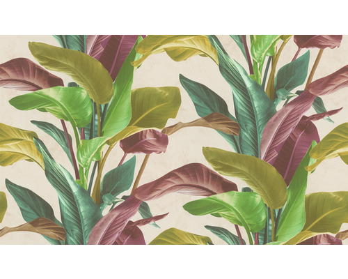 Tapete mit tropischen Blättern