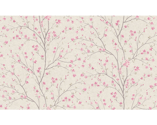 Papier peint avec motif de branches et de fleurs