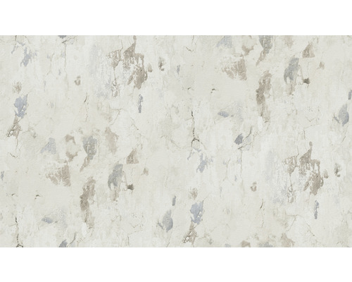 Papier peint aspect plâtre avec fissures et peinture écaillée