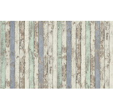 Papier peint avec motif de planches de bois en différentes couleurs
