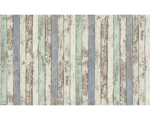 Tapete mit Holzplankenmuster in verschiedenen Farben