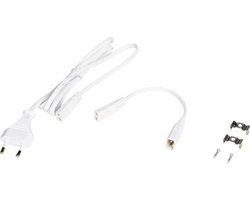 Câble d''alimentation avec fiche, connecteur et supports de montage