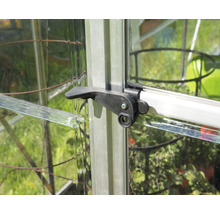 Serre Harmony 6x4 panneaux de polycarbonate 0,7 mm avec cadre de fondation 126 x 185 cm aluminium