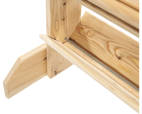 Gros plan d''une étagère en bois montrant la construction et le matériau