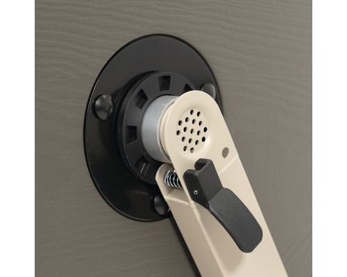 Vue détaillée du mécanisme de verrouillage de porte