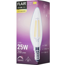 FLAIRAmpoule flamme LED à intensité lumineuse variable C35 E14/2,2W(25W) 250 lm 2700 K blanc chaud transparent