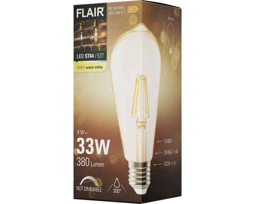 Emballage d''une ampoule LED avec culot E27, non dimmable