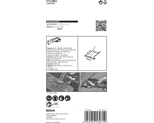 Informations sur le produit pour la lame de scie Bosch Carbide MetalMax