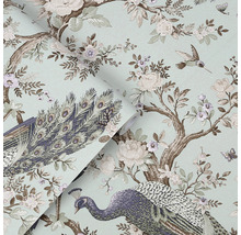 Vliestapete 113398 Laura Ashley Belvedere Pfau Grün