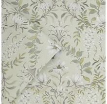 Tapete mit floralem Muster aus Magnolien und Blättern