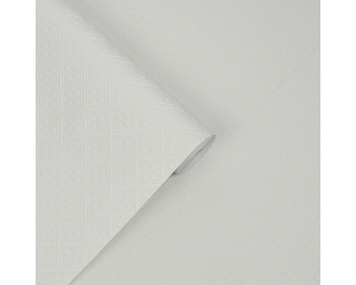 Papier peint en rouleau blanc avec motif géométrique
