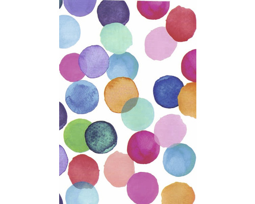 Motif avec cercles aquarelle multicolores