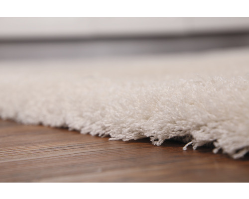 Detailaufnahme eines hochflorigen Teppichs