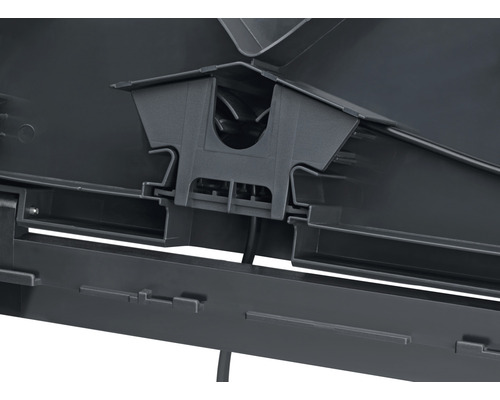 Vue détaillée du boîtier en plastique d''un filtre de bassin