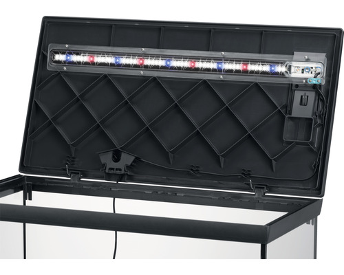 Couvercle d''aquarium avec éclairage LED intégré.