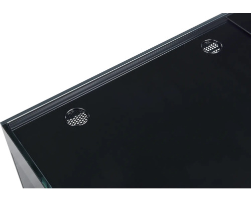 Vue détaillée d''un couvercle d''aquarium avec des trous d''aération.