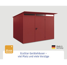 EcoStar Gerätehaus mit Pultdach und Tür