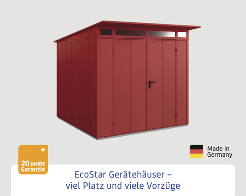 EcoStar Gerätehaus mit Einzeltür und Oberlicht