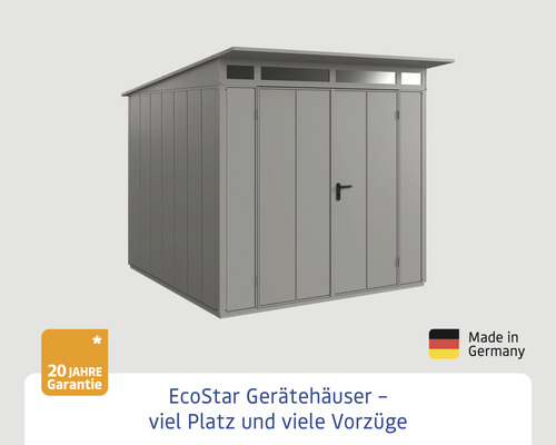 EcoStar Gerätehaus mit Doppeltür und Oberlicht