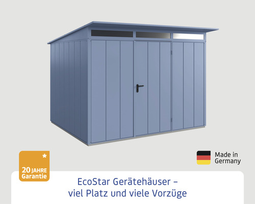 EcoStar Gerätehaus mit Doppeltür und Oberlicht