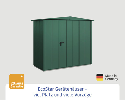 Gartengerätehaus aus Metall mit Tür