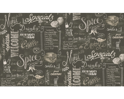 Papier peint avec motifs d''écriture à la craie pour menu, boissons et plats