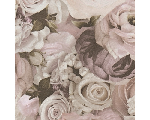 Gros plan d''un papier peint à motif de roses