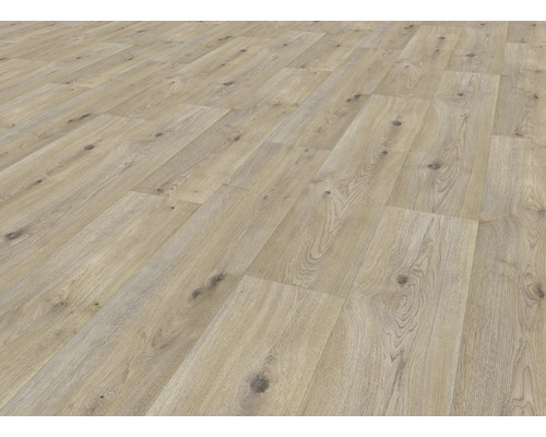 Nahaufnahme eines Laminatbodens mit Holzoptik