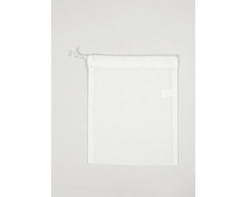 Sac en tissu blanc avec cordon de serrage