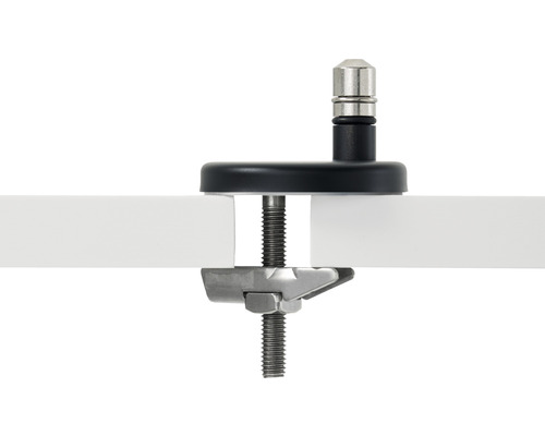 Fixation de table pour accessoires de salle de bains pour montage sur un plateau de table