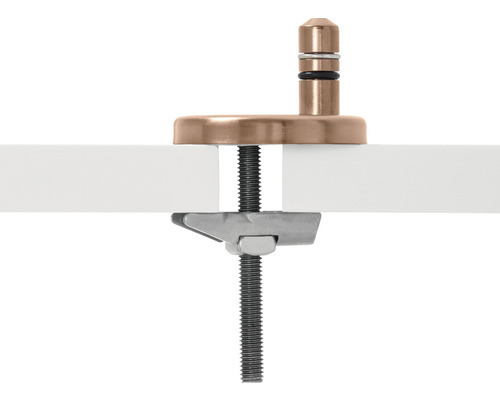 Support de plaque de verre avec filetage pour fixation sur un plateau de table