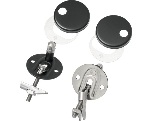 Kit de fixation pour sièges de WC avec caches