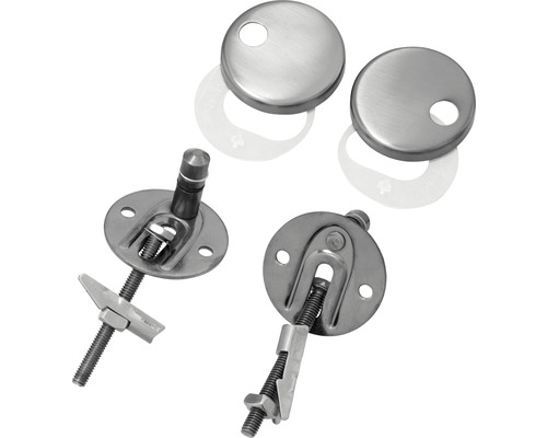 Kit de fixation de bidet en métal avec capuchons
