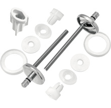 Kit de fixation pour siège de toilette avec vis, rondelles et caches