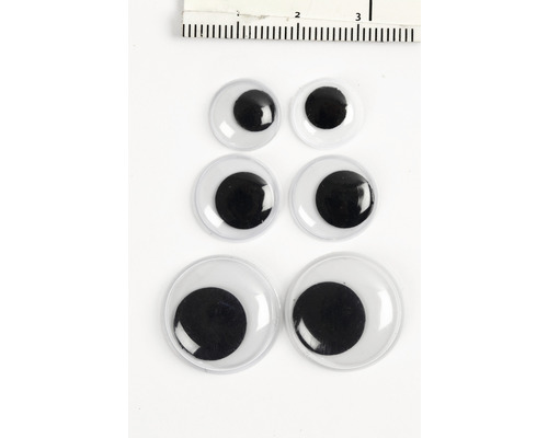Six yeux mobiles de différentes tailles