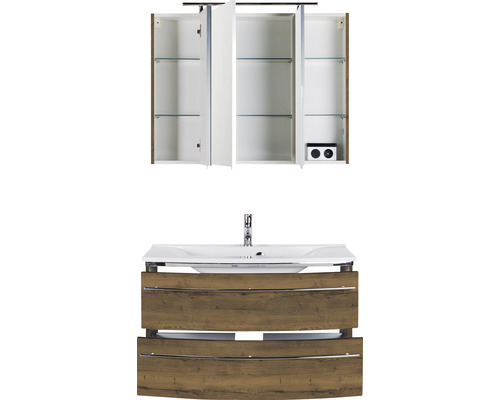 Waschtisch mit Spiegelschrank für Badezimmer