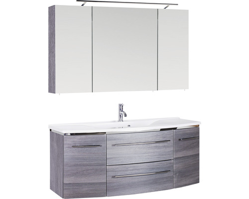 Meuble-lavabo avec lavabo et armoire de toilette pour salle de bains