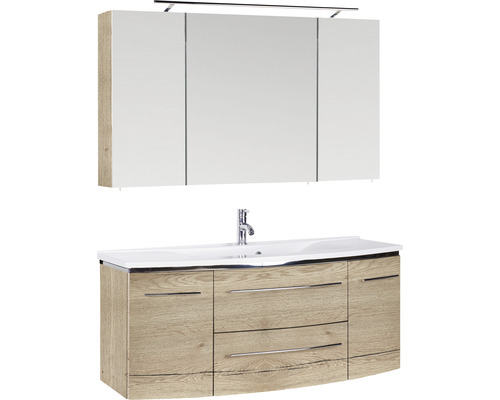 Combinaison de meuble-lavabo avec armoire de toilette et lavabo