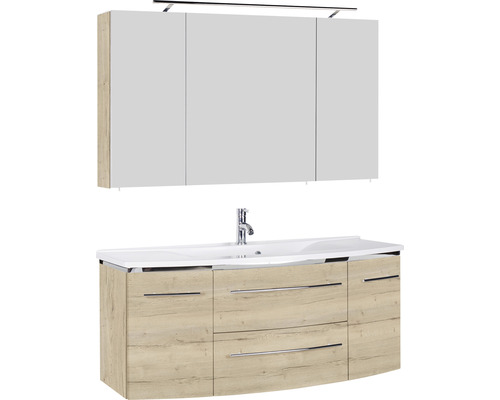 Ensemble de meubles de salle de bains avec meuble-lavabo, lavabo et armoire de toilette