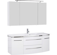 Badezimmermöbelset mit Waschbeckenunterschrank, Waschbecken und Spiegelschrank