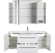 Badezimmermöbel-Set mit Waschbeckenunterschrank, Waschbecken und Spiegelschrank
