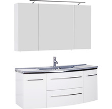 Waschtischkombination mit Spiegelschrank und Waschbeckenunterschrank