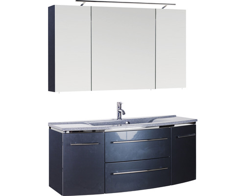 Meuble-lavabo avec meuble sous-vasque et armoire de toilette pour la salle de bain